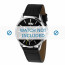 Jacques Lemans correa de reloj 1-1542A Cuero Negro + costura predeterminada