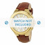 Michael Kors correa de reloj MK2266 Cuero Marrón claro 22mm + costura marrón
