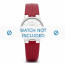 Skagen correa de reloj 433SSLR Cuero Rojo 15mm + costura roja